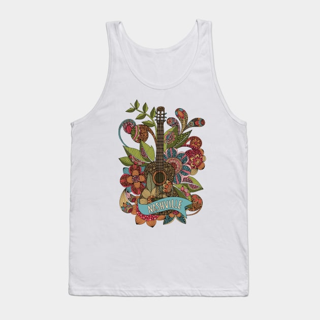 Nashville guitar Tank Top by Valentina Harper